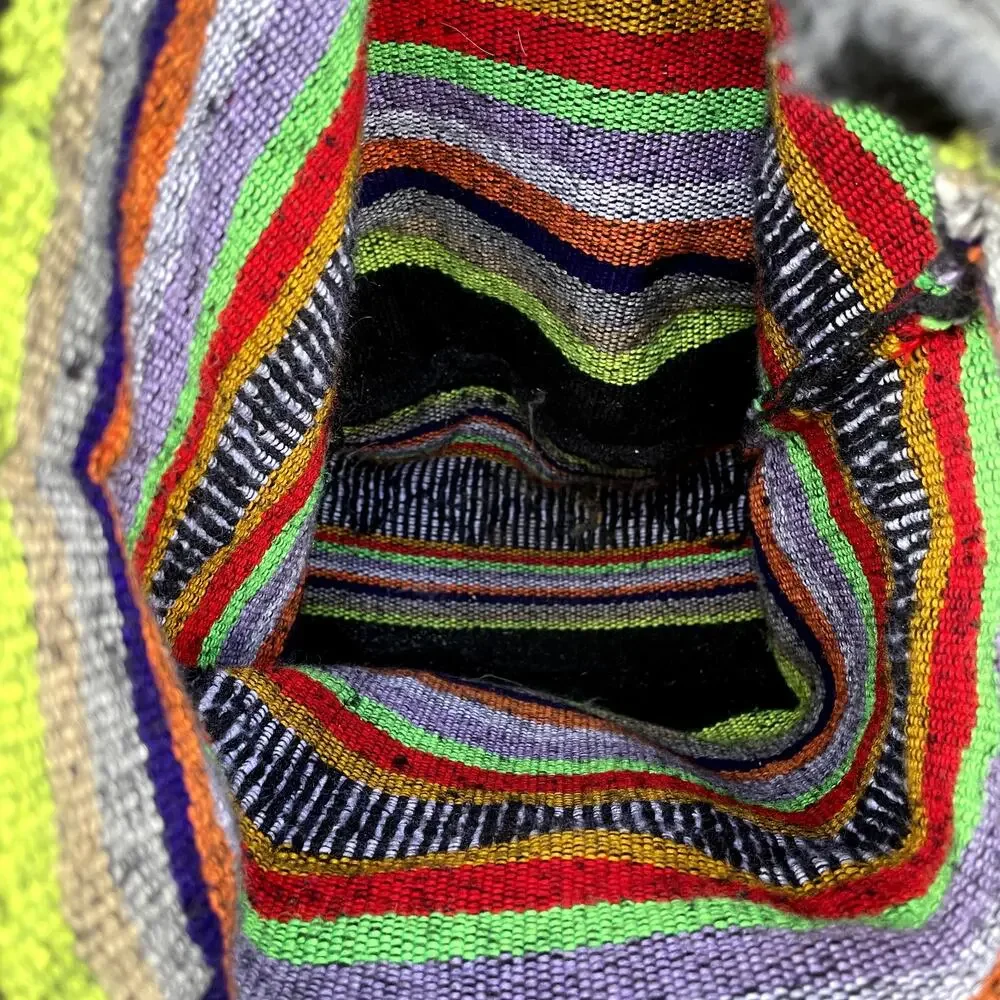 Rugerio's Mexico Colorful Woven Backpack Knapsack